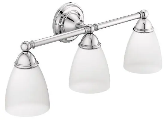 Moen YB2263CH Brantford 3-Light Bath Light in Chrome