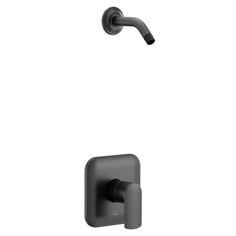 Moen UT2812NHBL Rizon M-CORE 2-Series 1-Handle Shower Trim Kit in Matte Black Valve Sold Separately