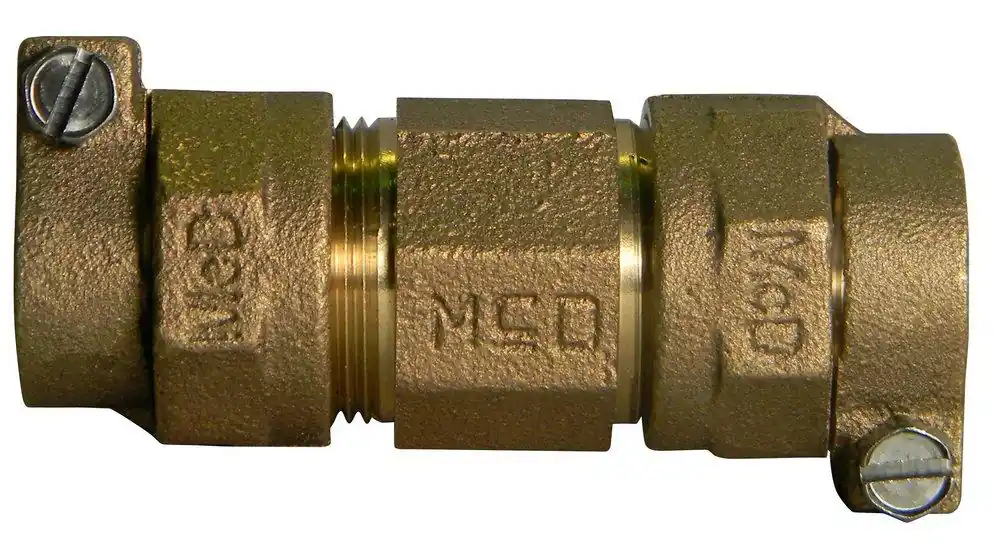 A.Y. McDonald 5180-014 3/4 in. CTS Compression Brass Straight Coupling