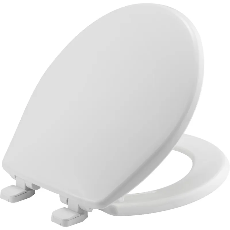 Bemis 730SL 000 Round Hospitality Plastic Toilet Seat - White