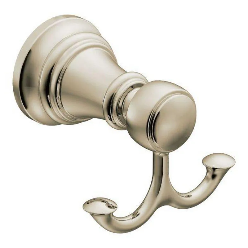 Moen YB8403NL Weymouth 2 Robe Hook in Polished Nickel