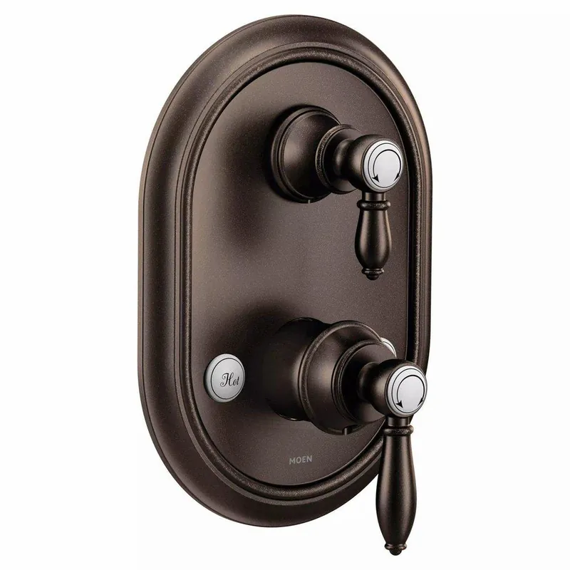Moen UTS4311ORB 90 Degree Two Handle Pressure Balancing Valve Trim in Oil Rubbed Bronze