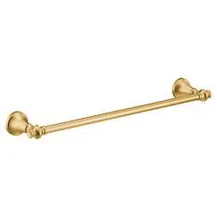 Moen YB0518BG Colinet Traditional 18-Inch Single Towel Bar in Brushed Gold