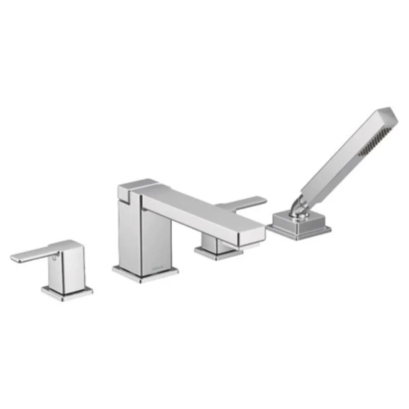 Moen TS914 90 Degree Two Handle Roman Tub Faucet with Handshower in Chrome (Trim Only)