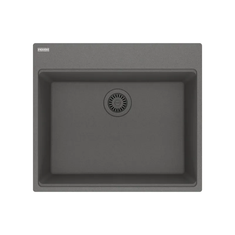 Franke MAG61023SHG Maris Topmount 25-in x 22-in Granite Single Bowl Kitchen Sink in Stone Grey