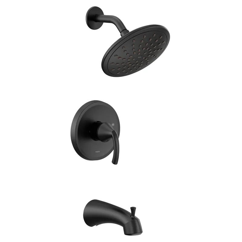 Moen UT2843EPBL Glyde M-CORE 2-Series Eco Performance 1-Handle Tub and Shower Trim Kit in Matte Black (Valve Sold Separately)