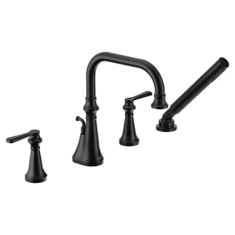 Moen TS44504BL Colinet Two Handle Roman Tub Faucet with Handshower Trim Only