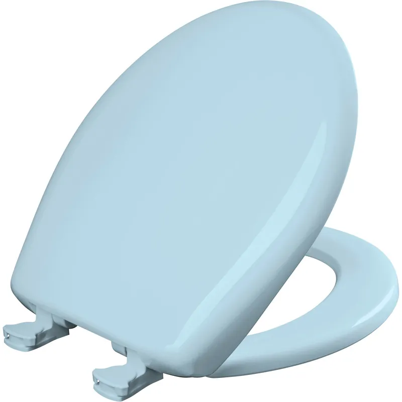 Bemis 200SLOWT 464 Whisper-Close Round Closed Front Toilet Seat with Cover in Dresden Blue