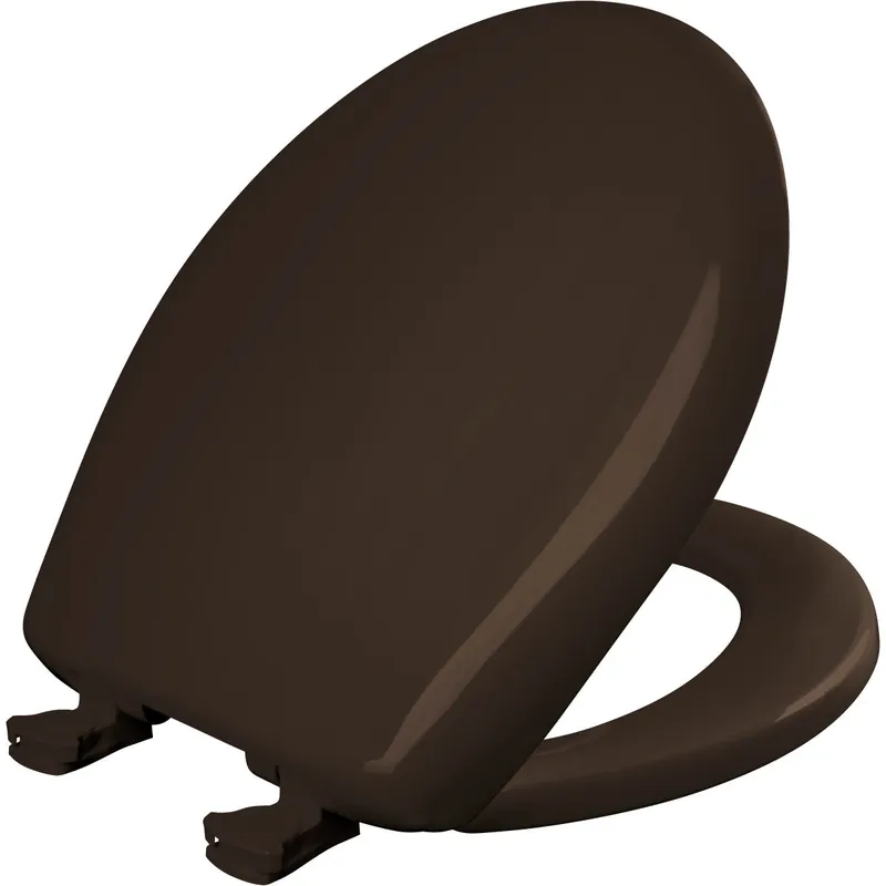 Bemis 200SLOWT 248 Round Plastic Toilet Seat in Espresso Brown