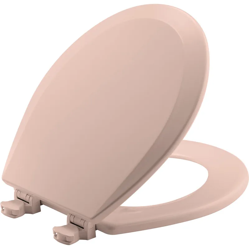Bemis 500EC 063 Round Enameled Wood Toilet Seat in Venetian Pink