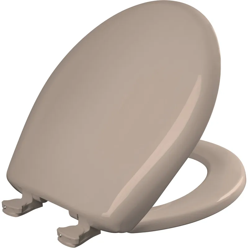 Bemis 200SLOWT 068 Round Plastic Toilet Seat in Fawn Beige