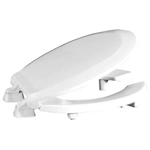 CENTOCO HL460STS-001 SEAT WHITE ROUND OPEN FRONT LID COVER PLASTIC