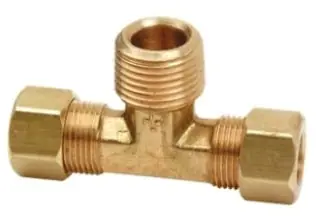 BRASSCRAFT 72-4-2X TEE 1/4X1/8 BRASS CMPXM LEAD FREE