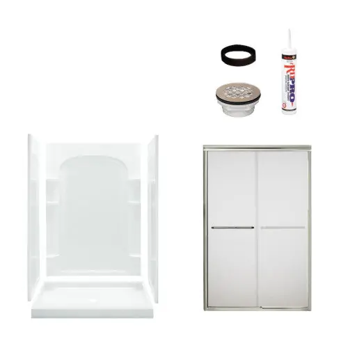 MULTI VENDOR KIT PARENTS 7222-5475SF SHOWER KIT WHT SHWR/CHROME DRAIN/DOOR