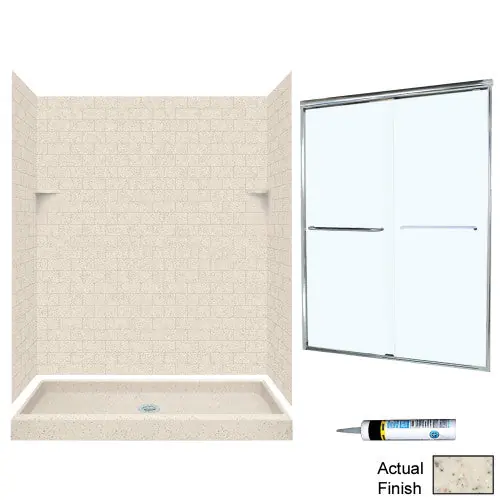 MULTI VENDOR KIT PARENTS STP3460050-M58570CC SHOWER KIT ST346050CC CHRM/CLEAR GLSS SUBWAY TILE