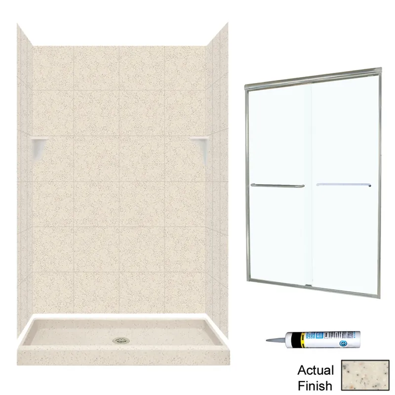 MULTI VENDOR KIT PARENTS SQP3448050-M46570NC SHOWER KIT SQ344850NC NCKL/CLR GLSS SQUARE TILE