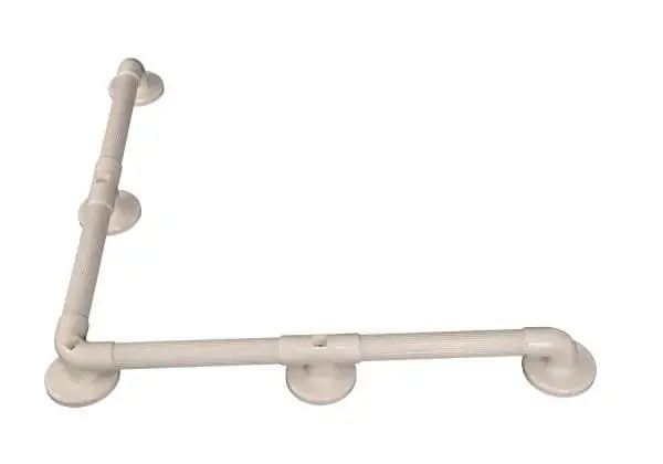 ARC 01925WH Grab Bar GB1960-WH 24X24 Heavy Duty Angled 90 Degree