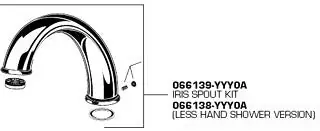 AS America Inc 066139-0020A Spout Kit 066139-0020A Bath Filler Iris With Hand Shower