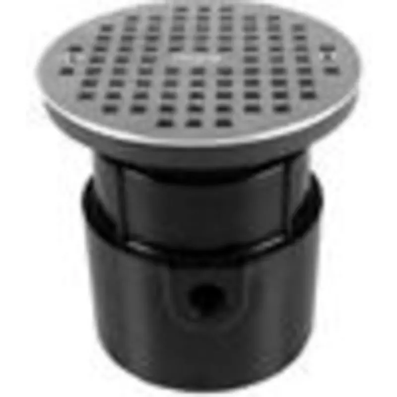 OATEY 72158 DRAIN 4 PVC BODY GP SPG END 72158 W/6 NICKLR ROUND GRATE