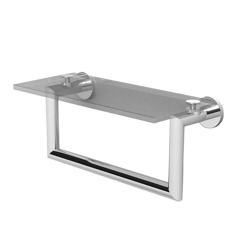 brasstech 4619T-12/PN shelf 12in 4619T-12/PN kubic w/towel bar