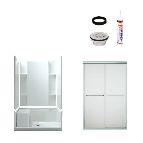 MULTI VENDOR KIT PARENTS 7228-5475SF SHOWER KIT WHT SHWR/CHROME DRAIN/DOOR