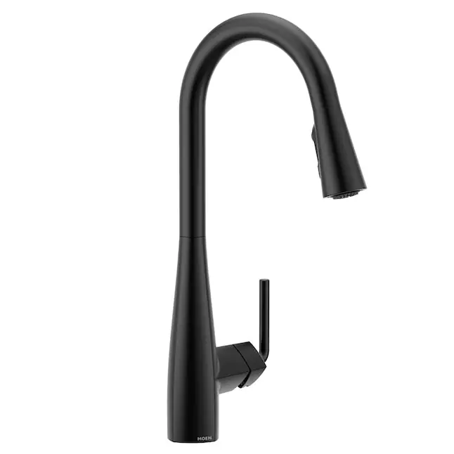 Moen 87493BL Maureen Matte Black One-Handle High Arc Pulldown Kitchen Faucet