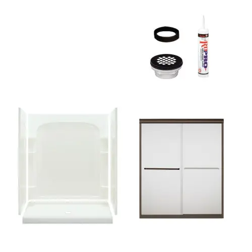 MULTI VENDOR KIT PARENTS 7223-5475DRF SHOWER KIT 7223-5475DRF WHT SHWR/ ORB DRAIN/DOOR