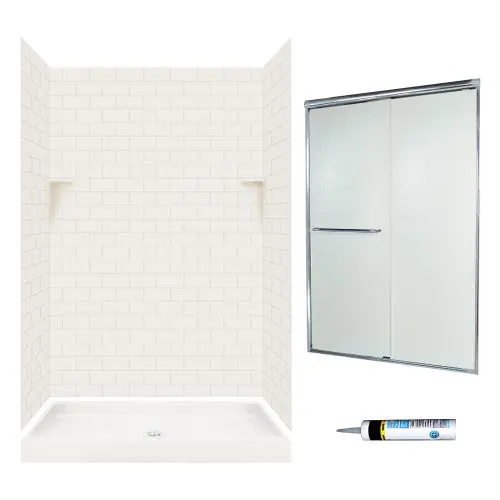 MULTI VENDOR KIT PARENTS STP3448018-M46570CR SHOWER KIT ST344818CR CRHM/RAIN GLSS SUBWAY TILE