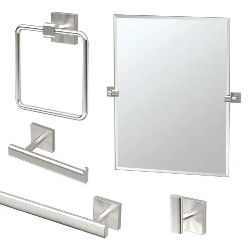 Gatco KA-ELE-5-SN Bath Accessory Kit Elevate