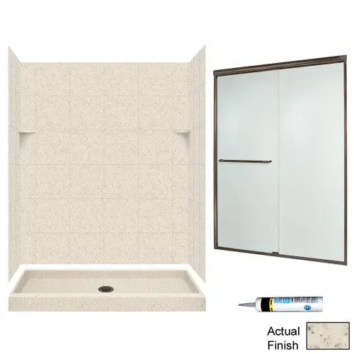 MULTI VENDOR KIT PARENTS SQP3460050-M58570BR SHOWER KIT SQ346050BR BRNZ/RAIN GLSS SQ TILE