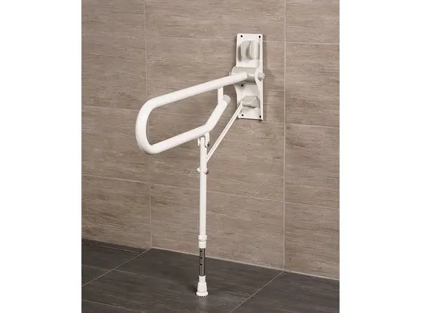 ARC 01830WH SUPPORT BAR GB1830-WH WHT DBL FOLD-UP W/ADJ LEG