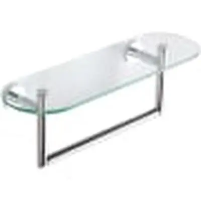 Brasstech 0219T-18/SN Shelf 18' W/Towel Bar, Sine Collection