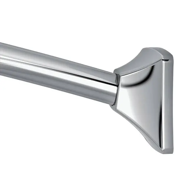 Moen CSR2164-RR-CH Shower Rod Kit Curved Adjustable with Roller Rings