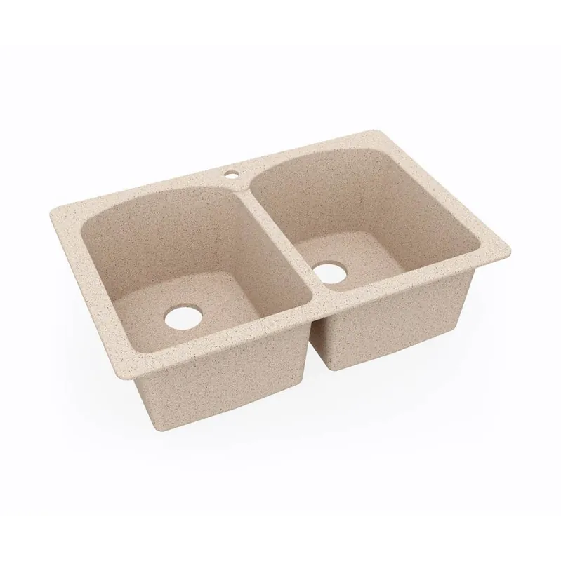 Swan Surfaces KS02233LB.040 Sink 33X22 1HL DBL BWL KSLB-3322 Bermuda Sand