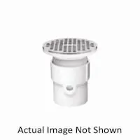 Oatey 72149 Drain 4 PVC Body GP Hub End 72149 6 BRS RND Grate SQ Ring