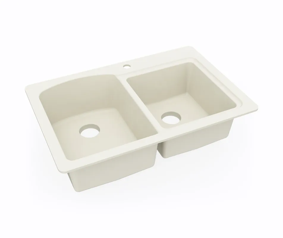 Swan Surfaces KS03322DB.037 Sink 33X22 1HL Dbl Bwl KS03322DB.037