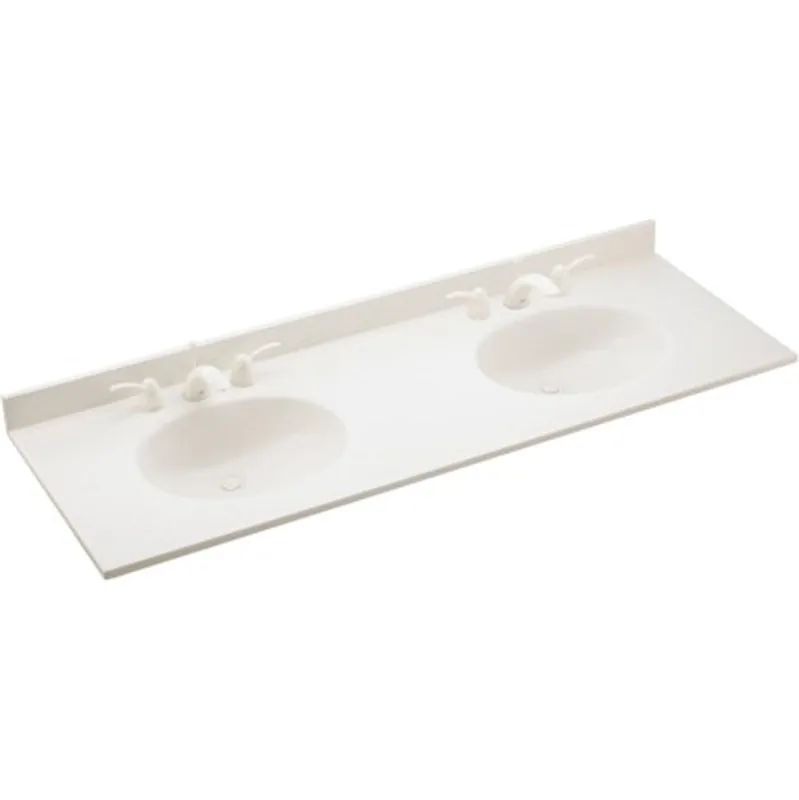Swan VT022612B.059 Vanity Top 22X61 Dbl Bwl