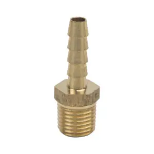 Brasscraft 125-4-4 Hose Barb 1/4X1/4 MPT Brass