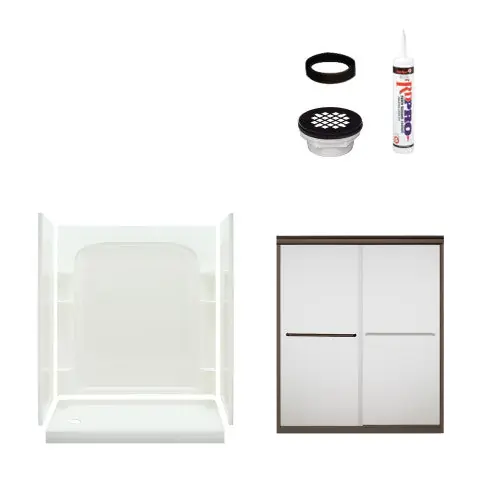 MULTI VENDOR KIT PARENTS 7217L-5475DRF SHOWER KIT LH WHT SHWR/ ORB DRAIN/DOOR