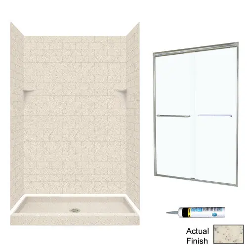 MULTI VENDOR KIT PARENTS STP3448050-M46570NC SHOWER KIT ST344850NC NCKL/CLEAR GLSS SUBWAY TILE