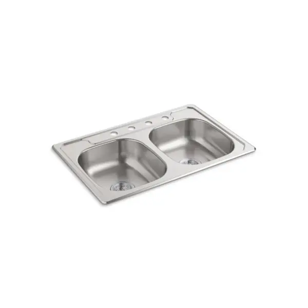 Kohler 14633-4-NA Sink 33X22 4CC 23GA Self-Rim SS