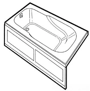 JACUZZI WHIRLPOOL BATH N625958 SOAKER N625-958 ALM LH VANTAGE W/INTEGRAL SKIRT