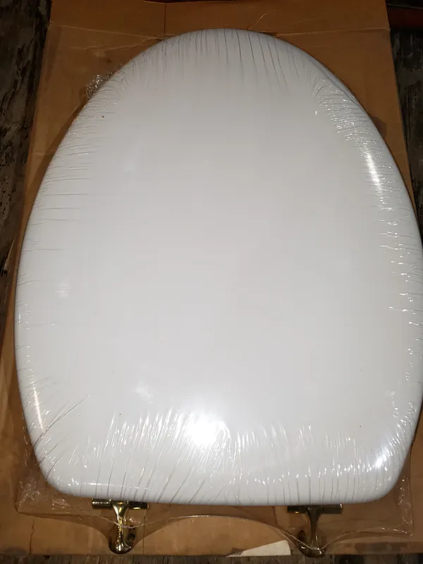 Porcher 70022-00.001 Seat 70022.00.001 WHT Elon Wood Classic W/Brass Hinges