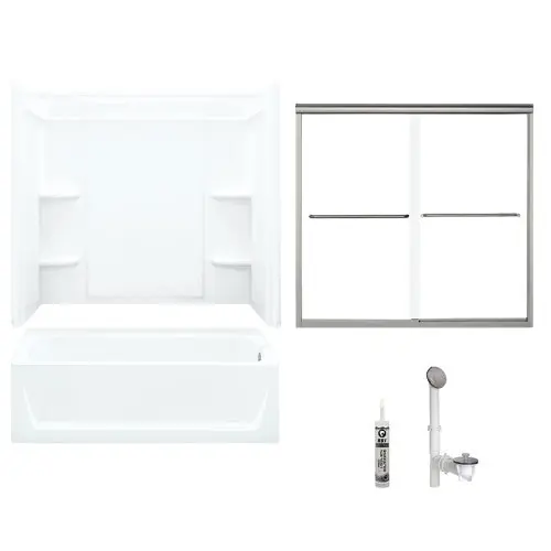 Multi Vendor Kit Parents 7132R-5405NC-D-0 Tub/Shwr Kit 60X32 RH AFD WHT