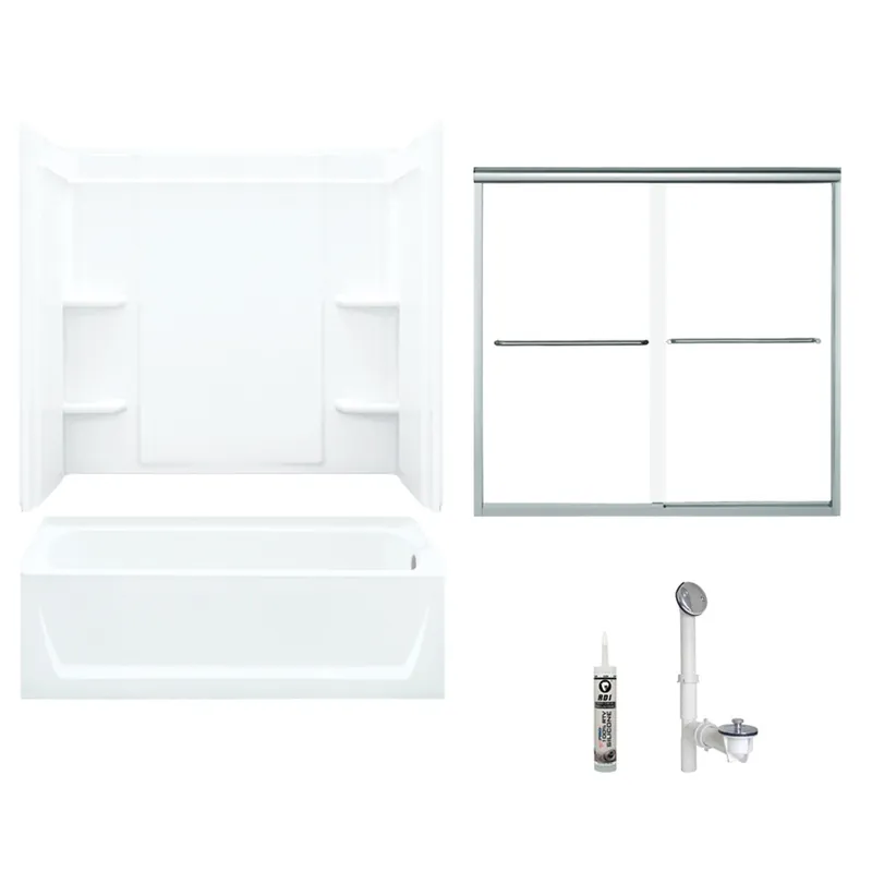 Multi Vendor Kit Parents 7132R-5405SC-D-0 Tub/Shwr Kit 60x32 RH AFD Wht