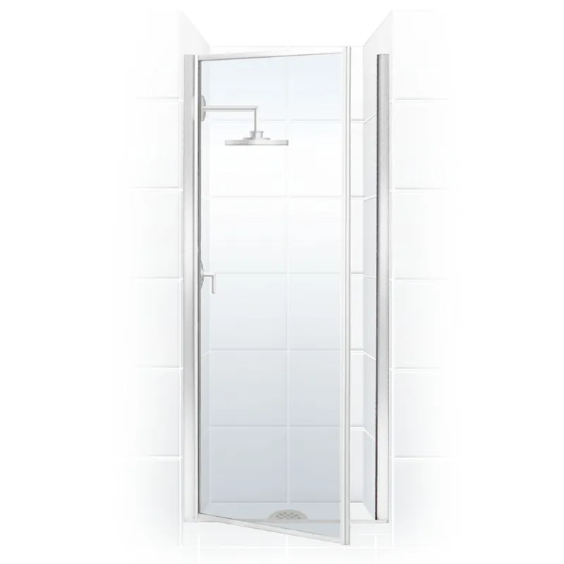 Mustee 32.705 Stylemate 65 in. Framed Clear Glass Pivot Door, Chrome