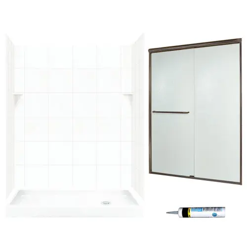 Multi Vendor Kit Parents SQP326R010-M58570BR Shower Kit SQ326R10BR BRNZ/Rain GLSS SQ Tile