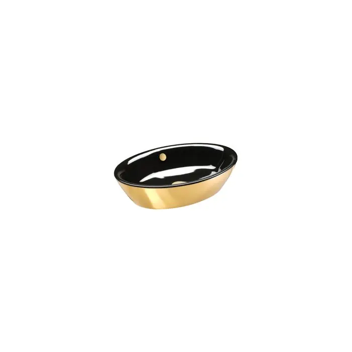 CERAMICA CATALANO 160VLNNO WASHBASIN NHL SGL BWL GLD/BLK 160VLNNO