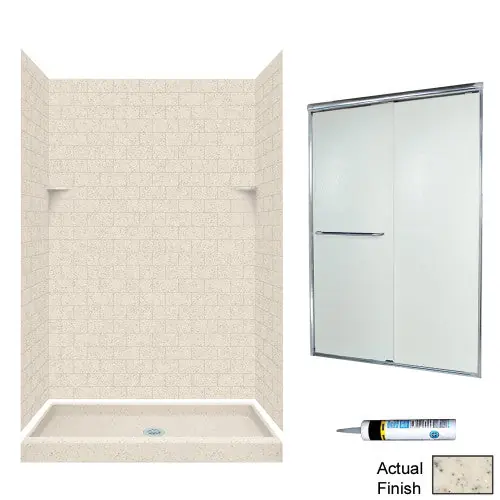 MULTI VENDOR KIT PARENTS STP3448050-M46570CR Shower Kit ST344850CR CHRM/RAIN GLSS SUBWAY TILE