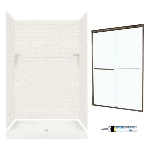 MULTI VENDOR KIT PARENTS STP3448018-M46570BC SHOWER KIT ST344818BC BRNZ/CLR GLSS SUBWAY TILE